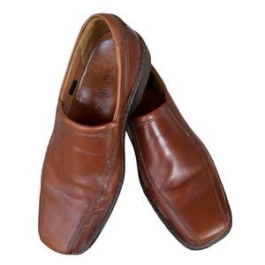 ECCO Jersey Loafer Mens Size 9 EU 42 Slip On Casual Light Brown Tan Dress Shoes